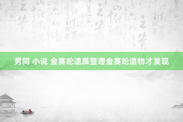 男同 小说 金赛纶遗属整理金赛纶遗物才发现