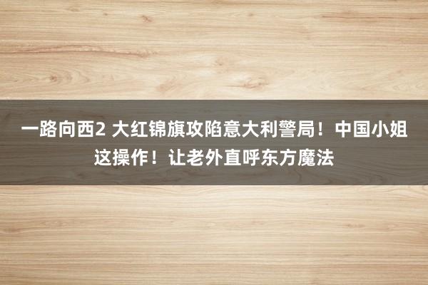 一路向西2 大红锦旗攻陷意大利警局！中国小姐这操作！让老外直呼东方魔法