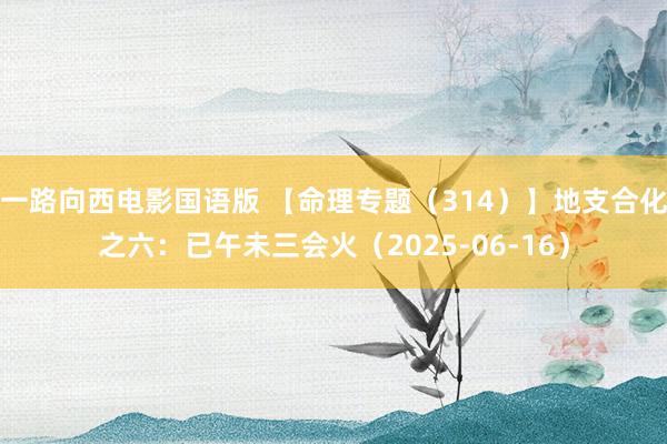 一路向西电影国语版 【命理专题（314）】地支合化之六：已午未三会火（2025-06-16）